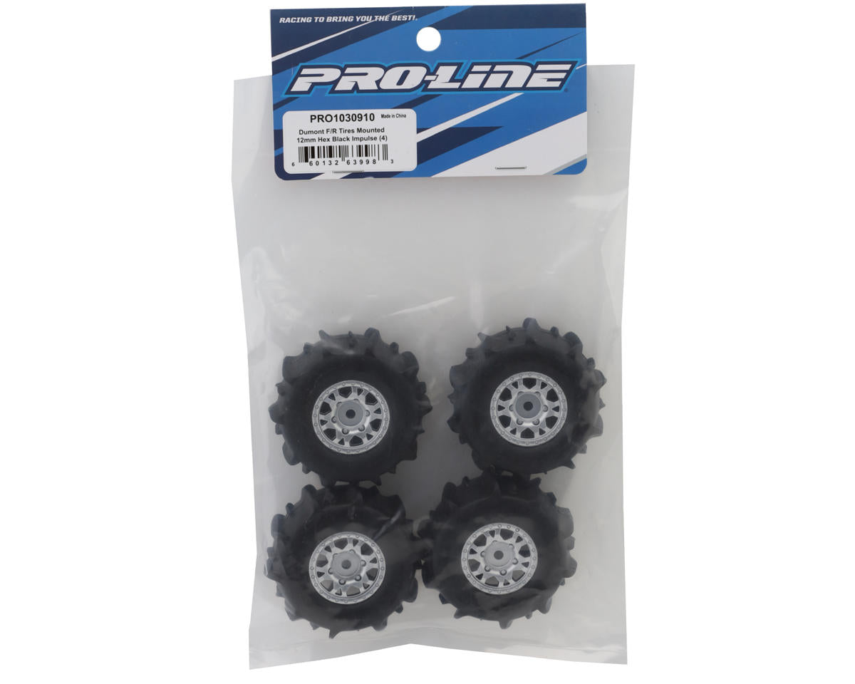 Pro-Line Mojave Grom Dumont Pre-Mounted Tires (Silver) (4) w/12mm Hex