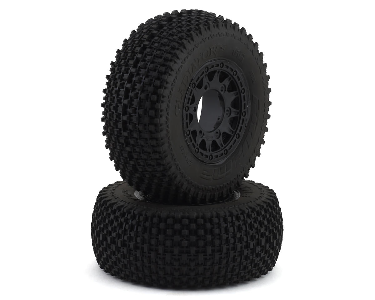 Gladiator SC Tires w/Raid Wheels (Black) (2) (Slash Rear) (M3) w/12mm Hex