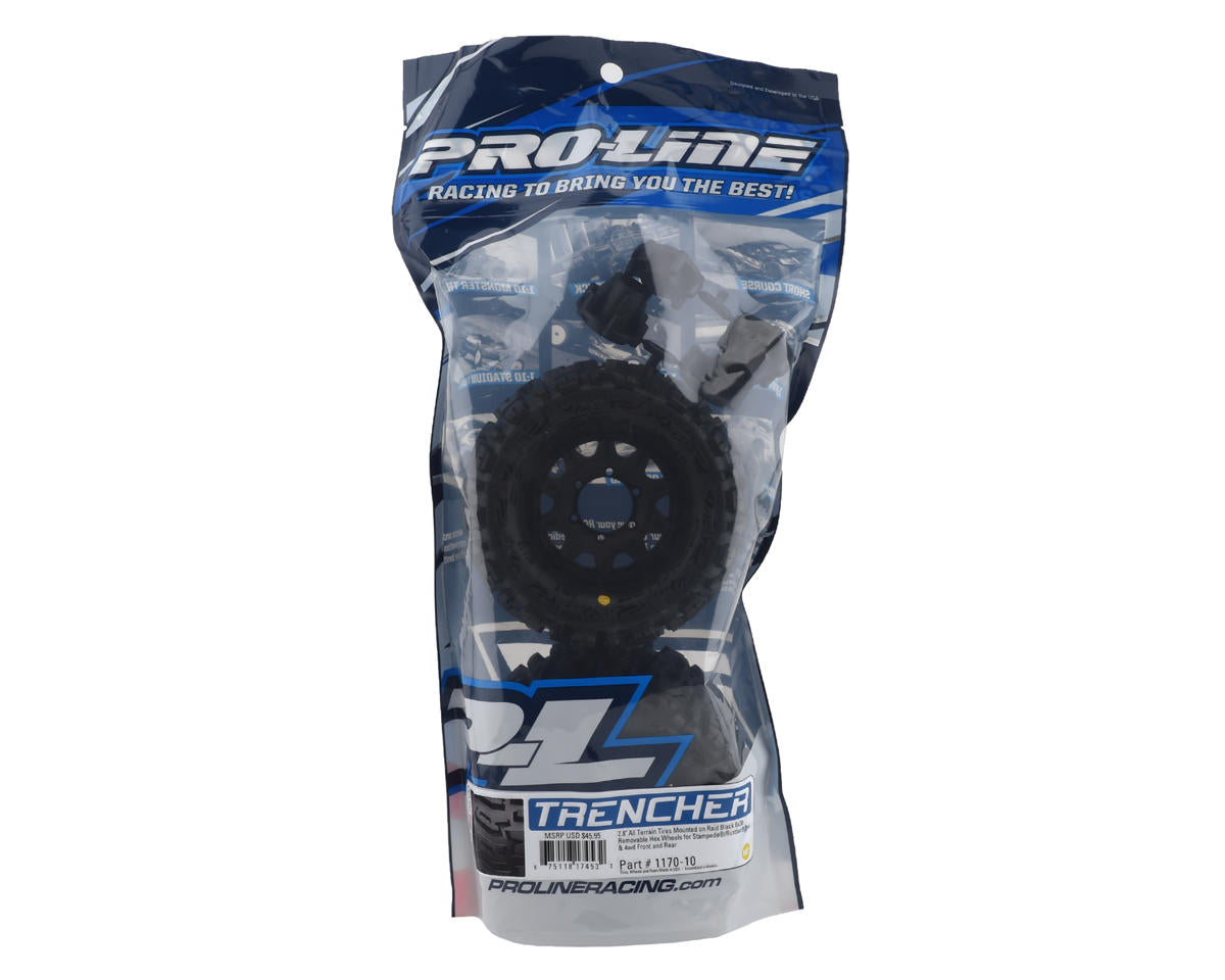 Trencher 2.8" Tires w/Raid 6x30 Wheels (2) (M2) (Black) w/Removable Hex