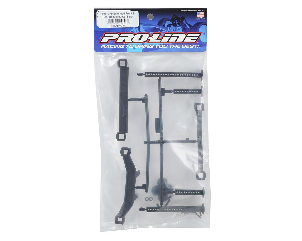 Extended Front & Rear Body Mount Set for Traxxas Slash