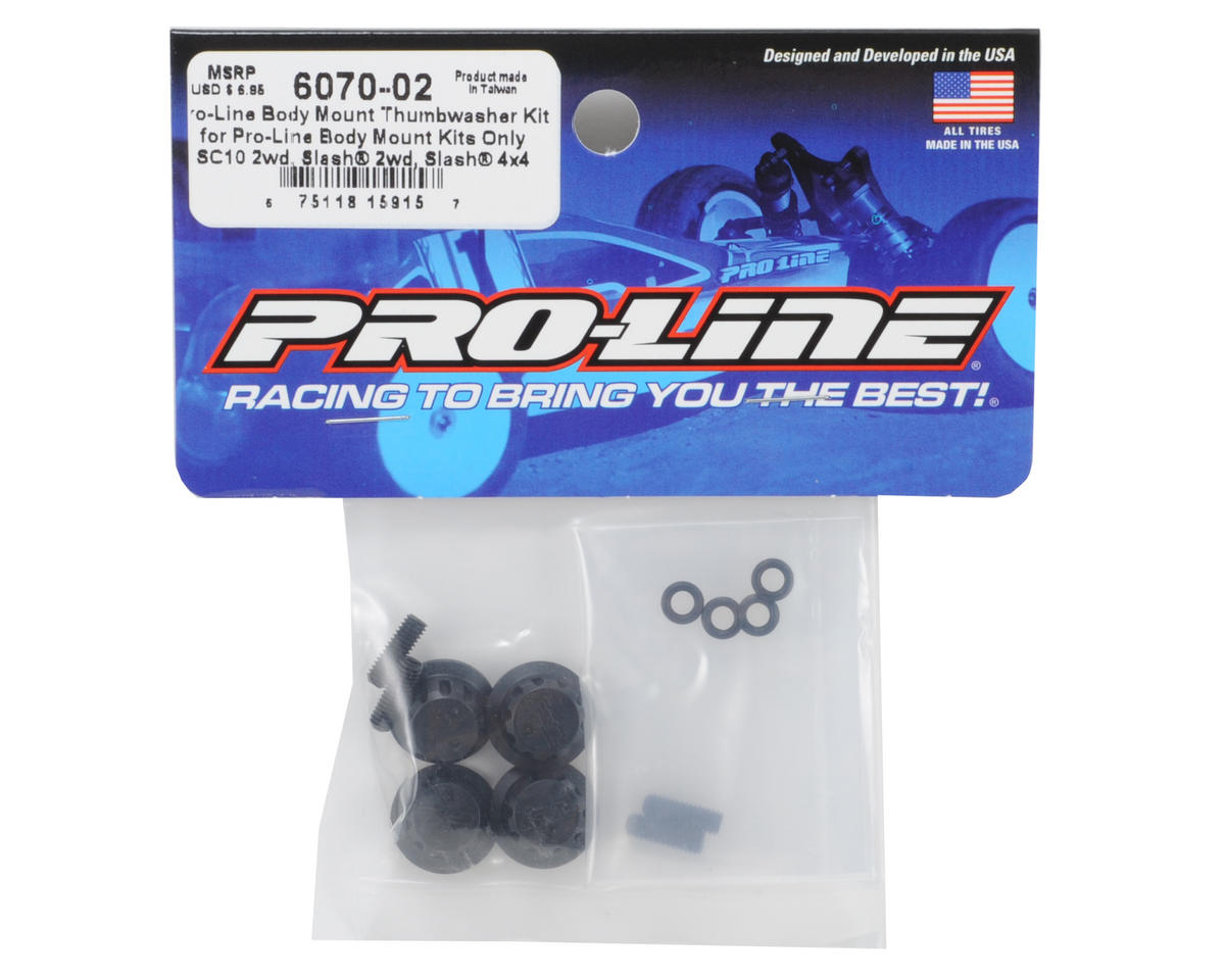 Pro-Line Extended Body Mount Thumbwasher Kit (4)