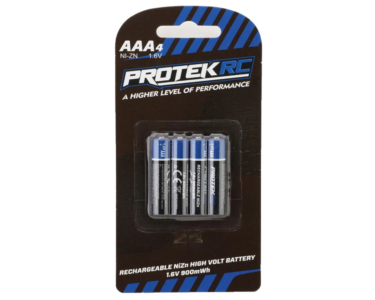 High Voltage Rechargeable AAA NiZn Batteries (4) (1.6V/900mWh) (Mini-Z)