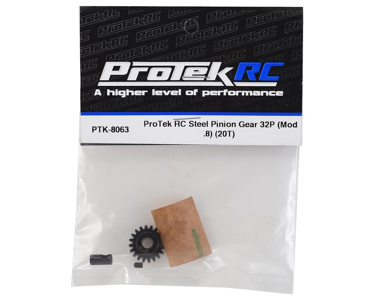 Steel 32P Pinion Gear w/3.17mm Reducer Sleeve (Mod .8) (5mm Bore) (20T)