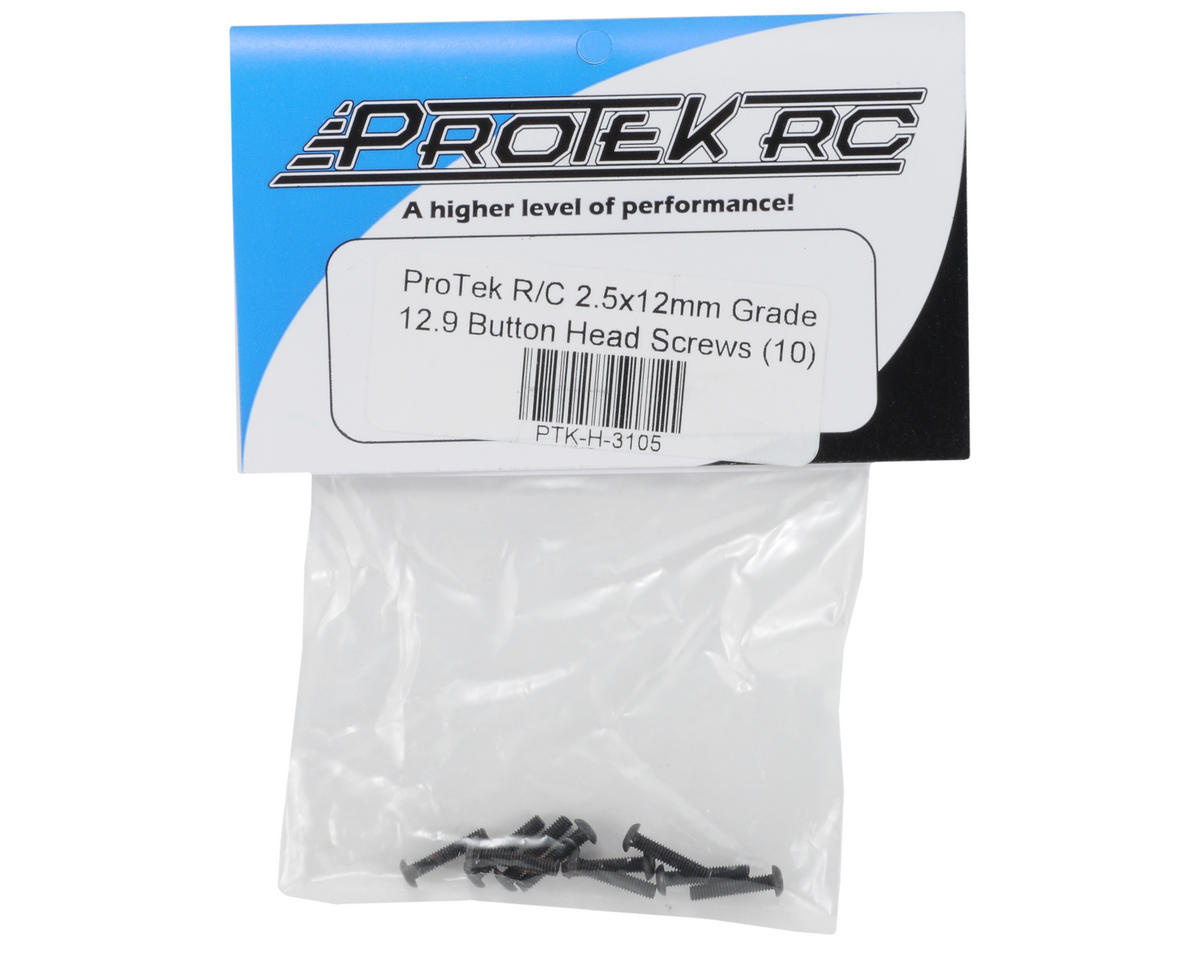 2.5x12mm "High Strength" Button Head Screws (10)