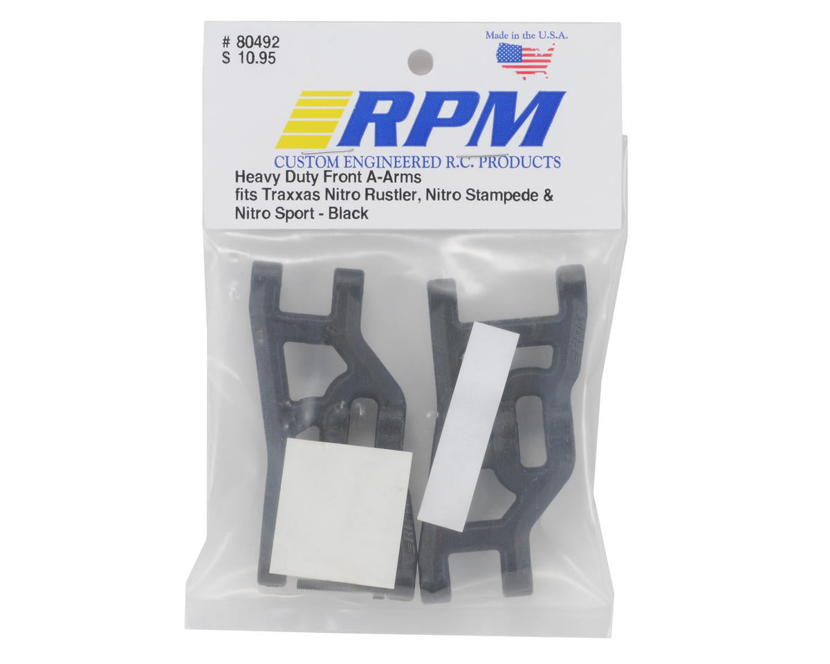 Front A-Arms (Black) (Nitro Rustler & Bandit) (2)