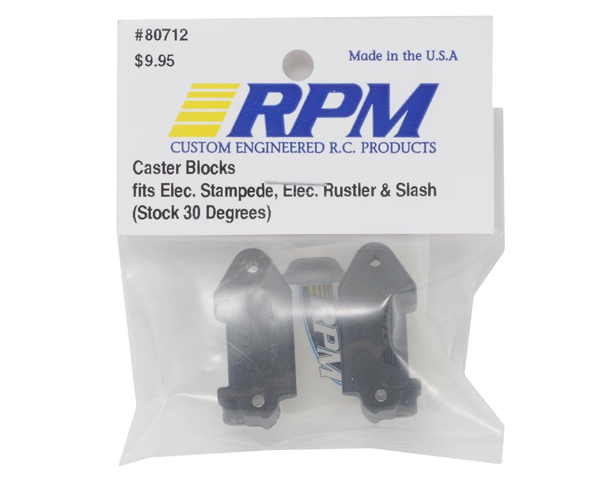 30 Deg Caster Block Set (Black) (2) (Rustler, Stampede, Slash)