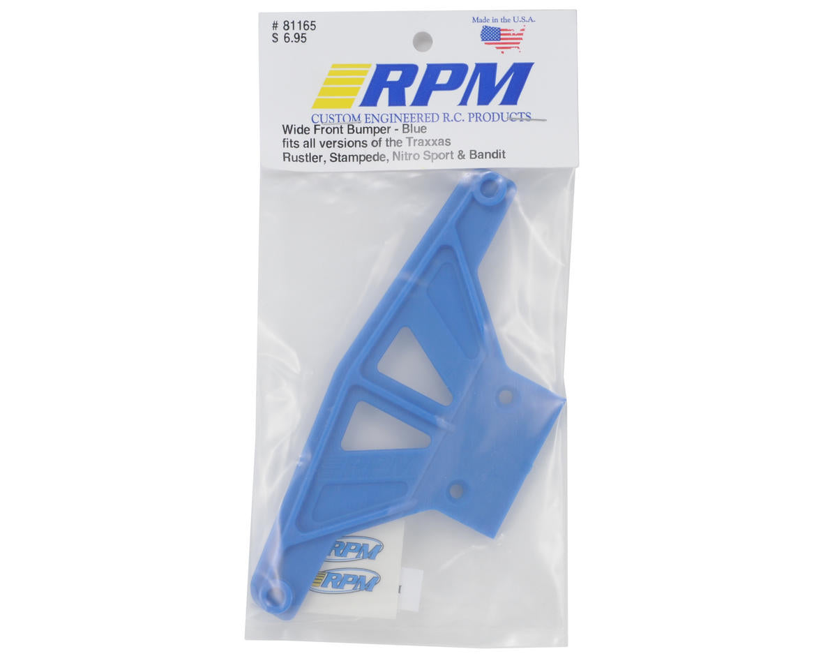Rustler/Stampede Wide Front Bumper (Blue)