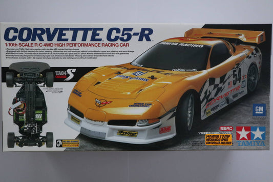 1/10 Electric Rc 4Wd Racing Car Corvette C5-R Ta04-S Chassis Kit Complete