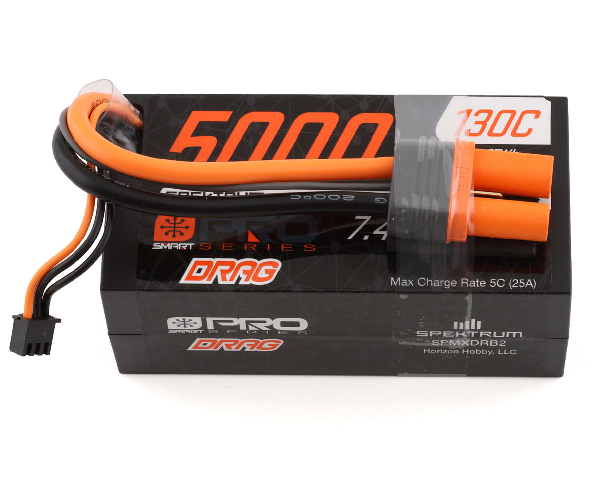 2S 130C LiPo Smart No Prep Drag Pro Series Battery w/IC5 Connector (7.4V/5000mAh)