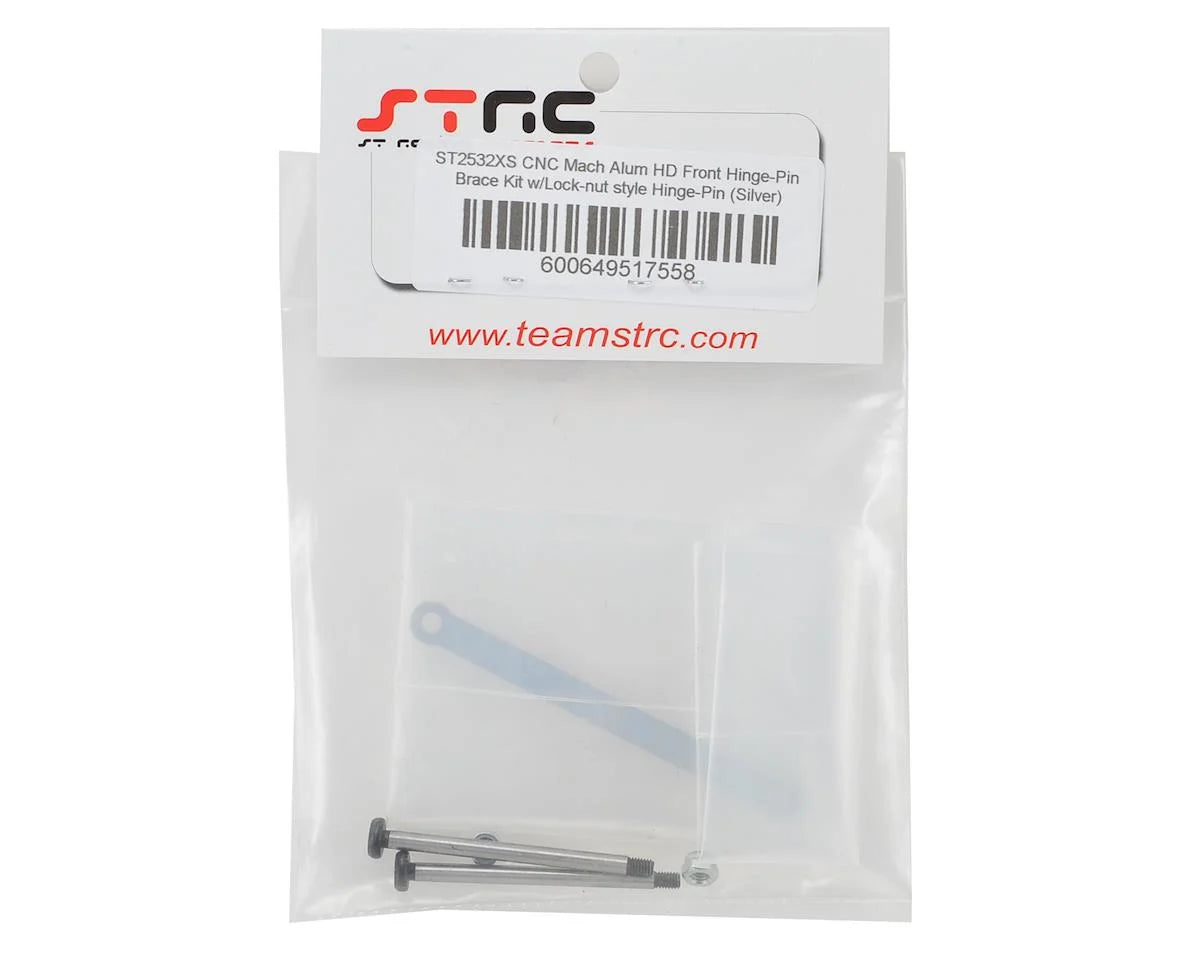 Aluminum Front Hinge Pin Brace Set for Traxxas Stampede/Bigfoot Heavy Duty (Silver)