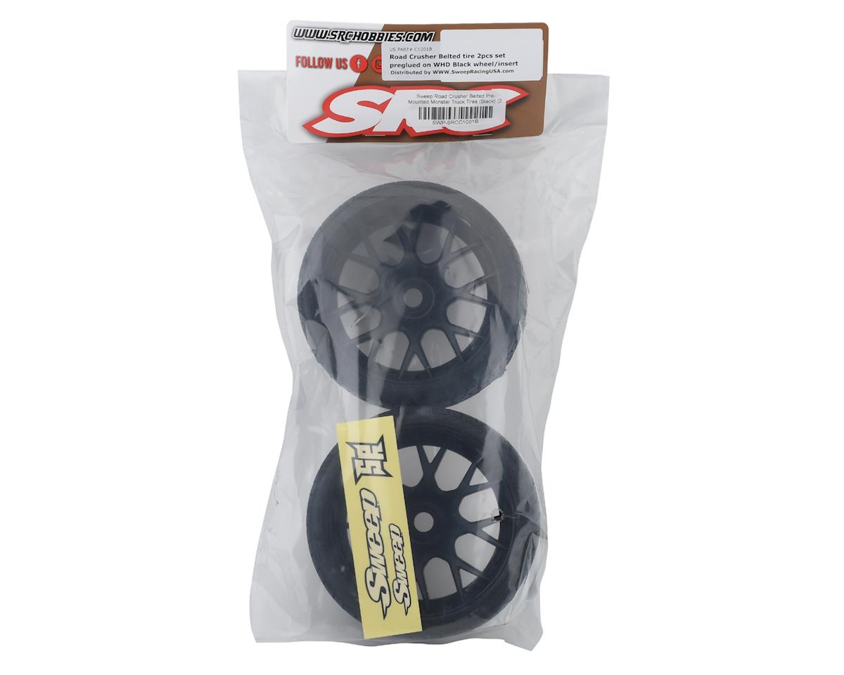 Crusher Belted Pre-Mounted Monster Truck Tires (Black) (2) (1/2 Offset) w/17mm HexCrusher Belted Pre-Mounted Monster Truck Tires (Black) (2) (1/2 Offset) w/17mm Hex