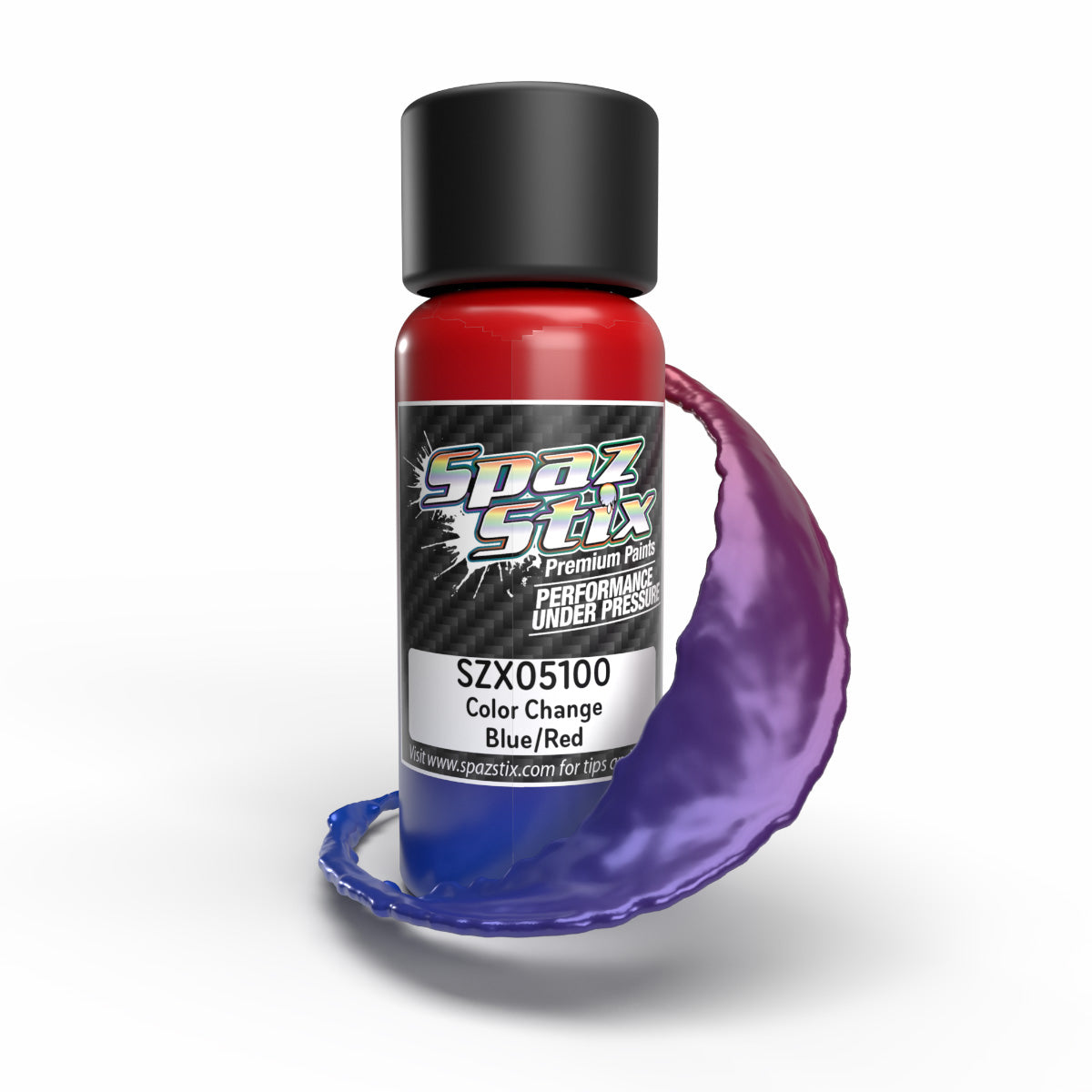 Airbrush Paint, Blue/Red, 2oz Bottle