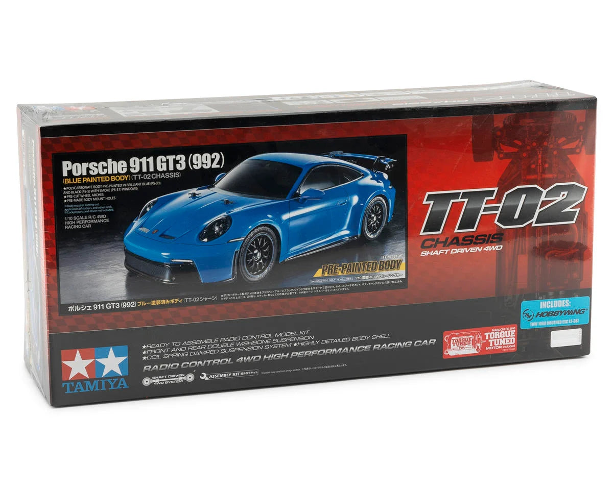 Porsche 911 GT3 (992) 1/10 4WD Electric Touring Car Kit (TT-02) (Pre-Painted)