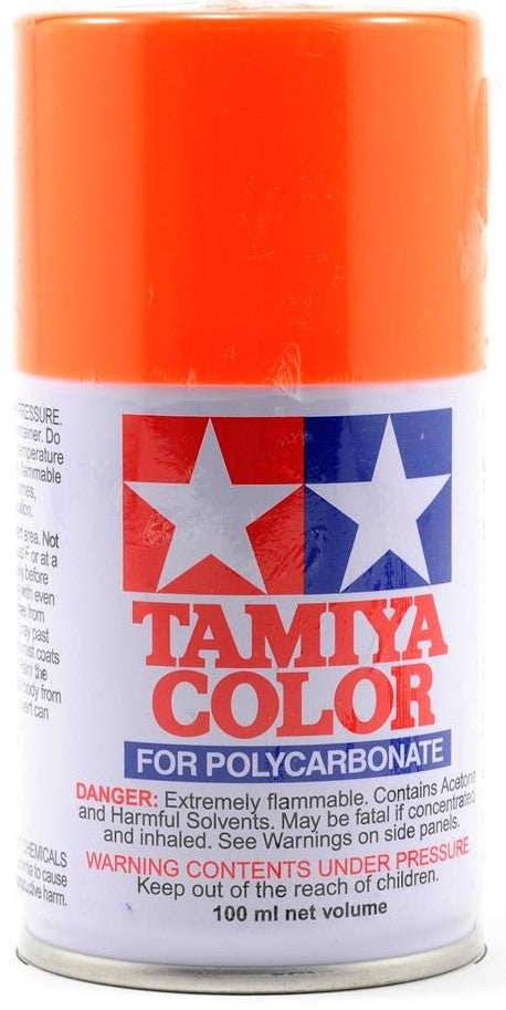 Tamiya PS-24 Fluorescent Orange Lexan Spray Paint (100ml)