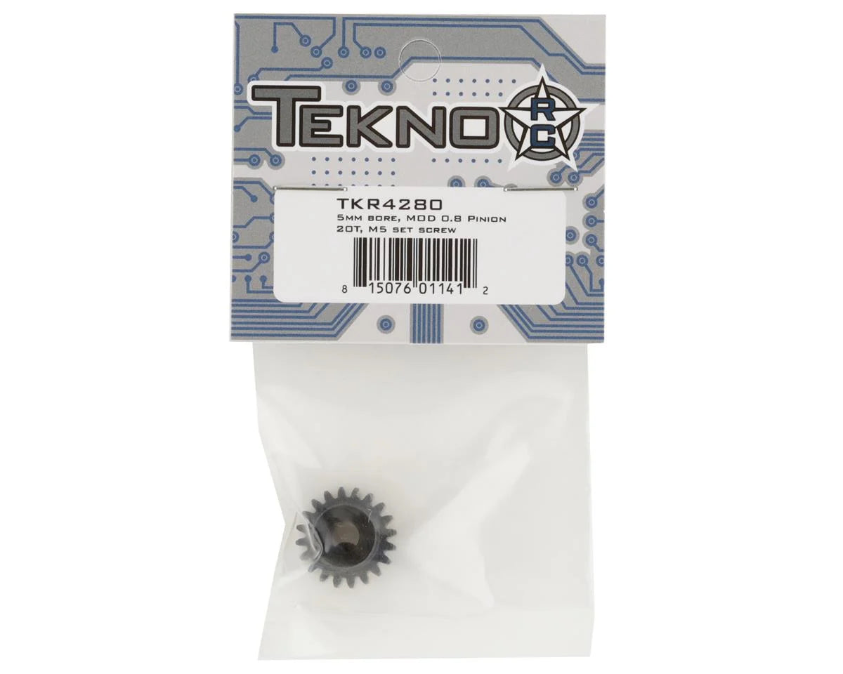 Tekno RC Steel Mod 0.8 (32P) Pinion Gear w/5mm Bore 20 Tooth
