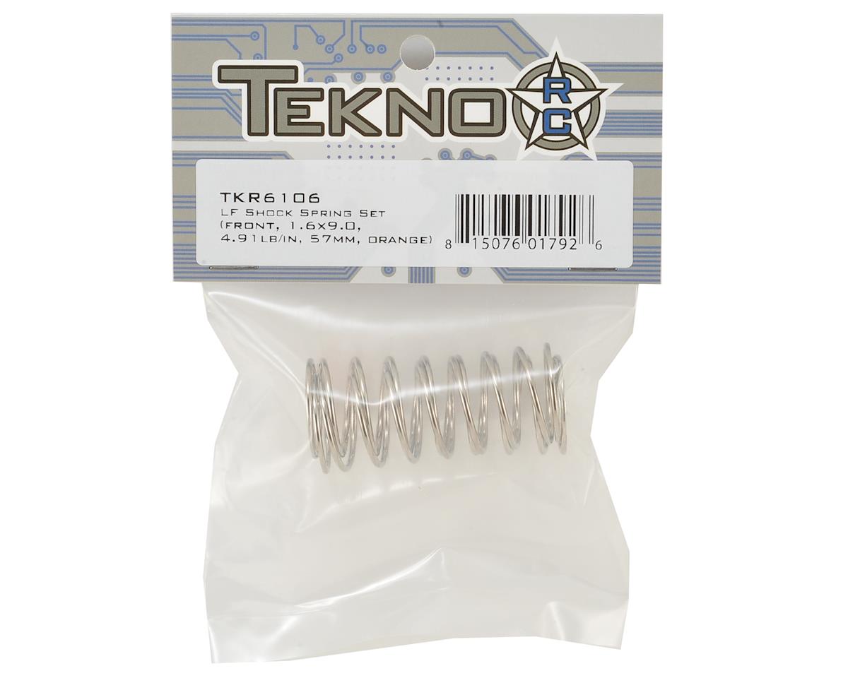 Tekno RC Low Frequency 57mm Front Shock Spring Set (Orange - 4.91lb/in) (1.6x9.0)