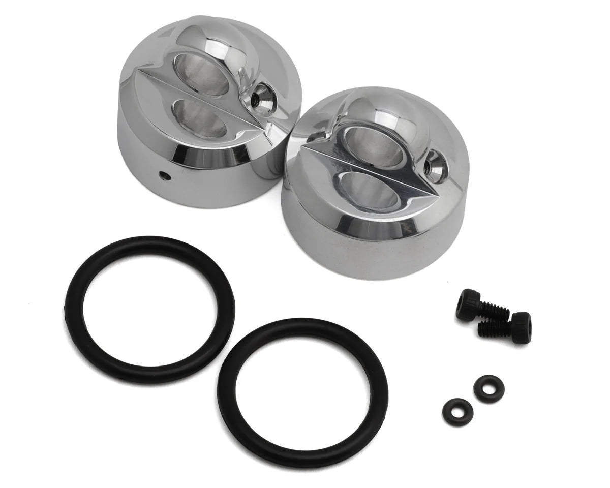 Tekno RC Polished Aluminum Shock Caps (2) (Emulsion/Vented/Non-Vented)