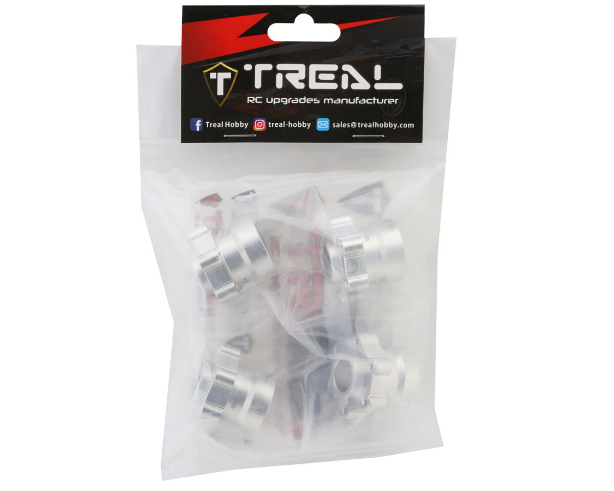 Treal Hobby Losi LMT Aluminum Wheel Hub Spacer (Silver) (4) (+15mm)
