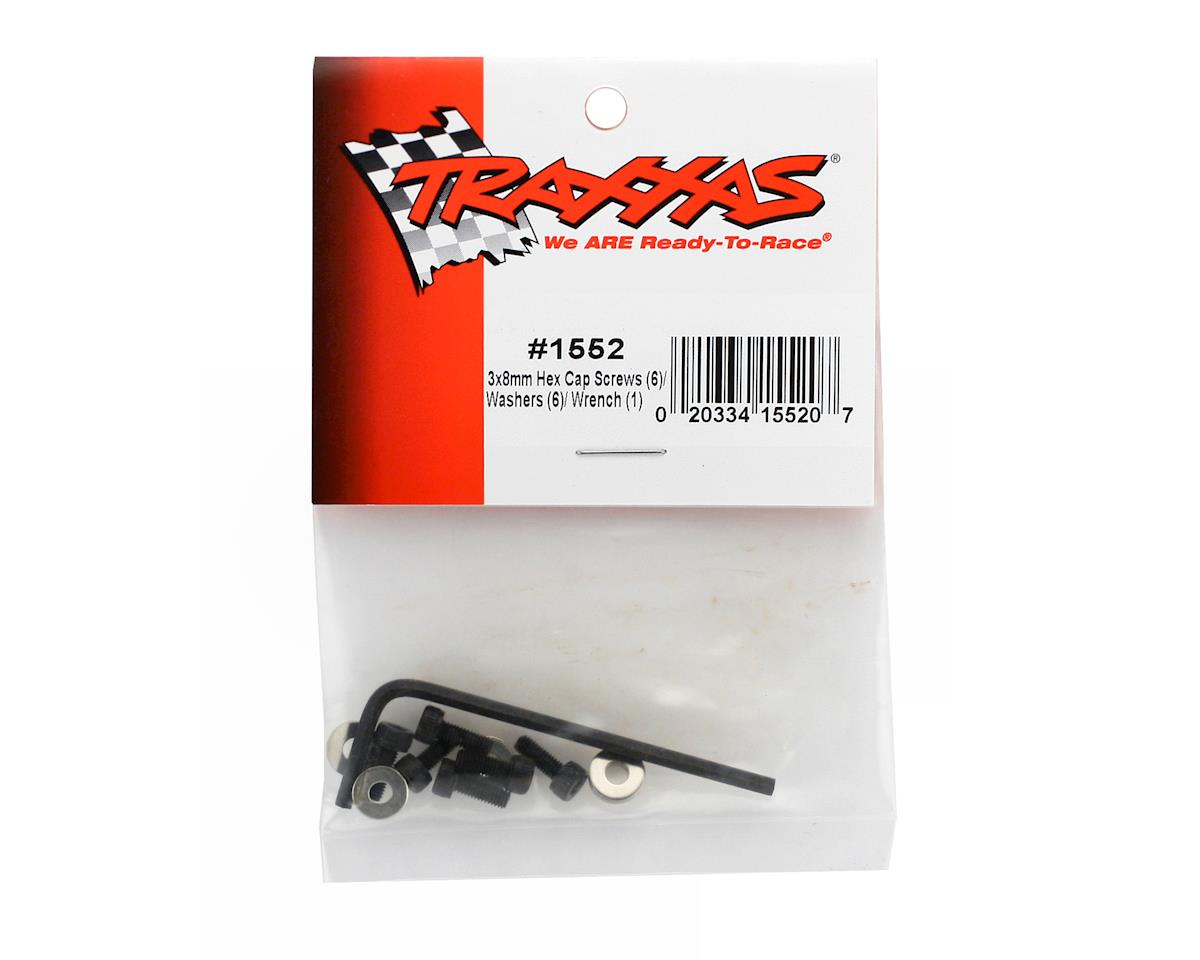 3X8mm Cap Head Screw w/Wrench & Washers (6)