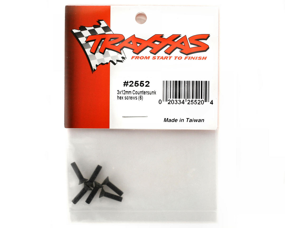 3X12mm Flat Head Screws (6)