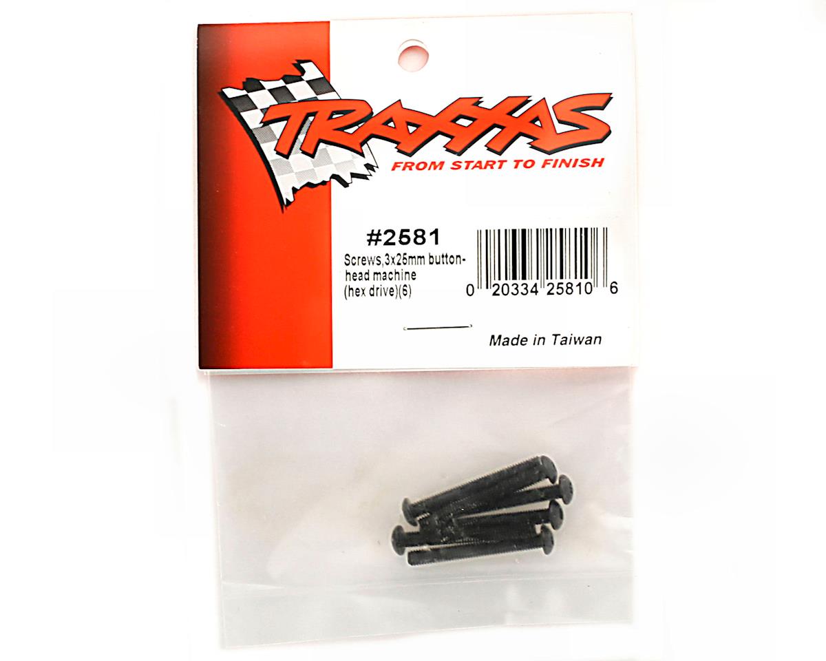 3x25mm Button Head Machine Screws (6)