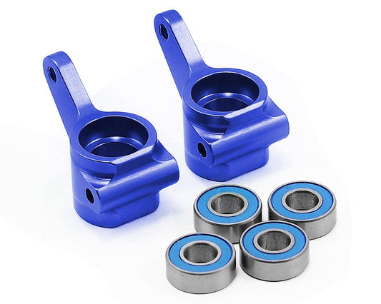 Aluminum Steering Blocks w/Ball Bearings (Blue) (2)