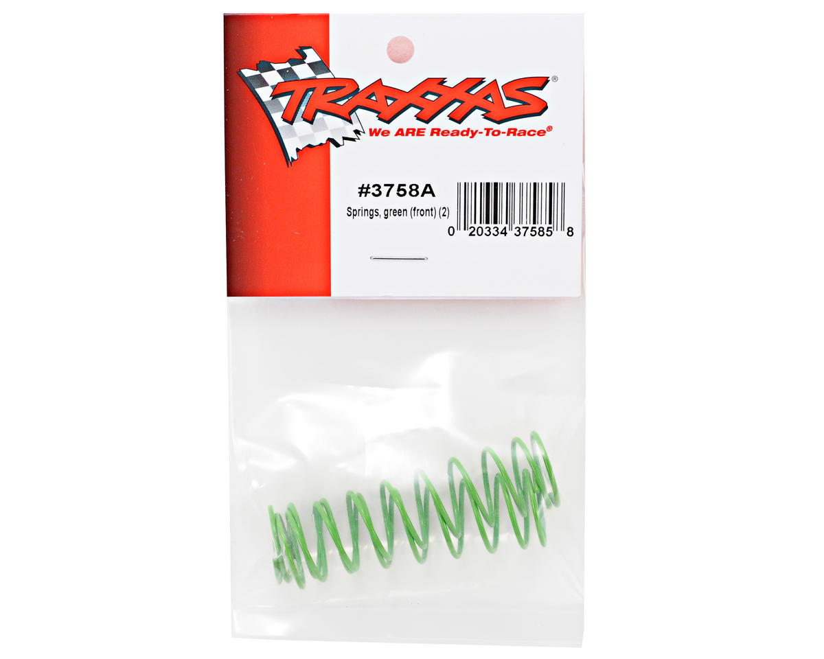 Front Shock Spring Set (Green) (2) (Grave Digger)