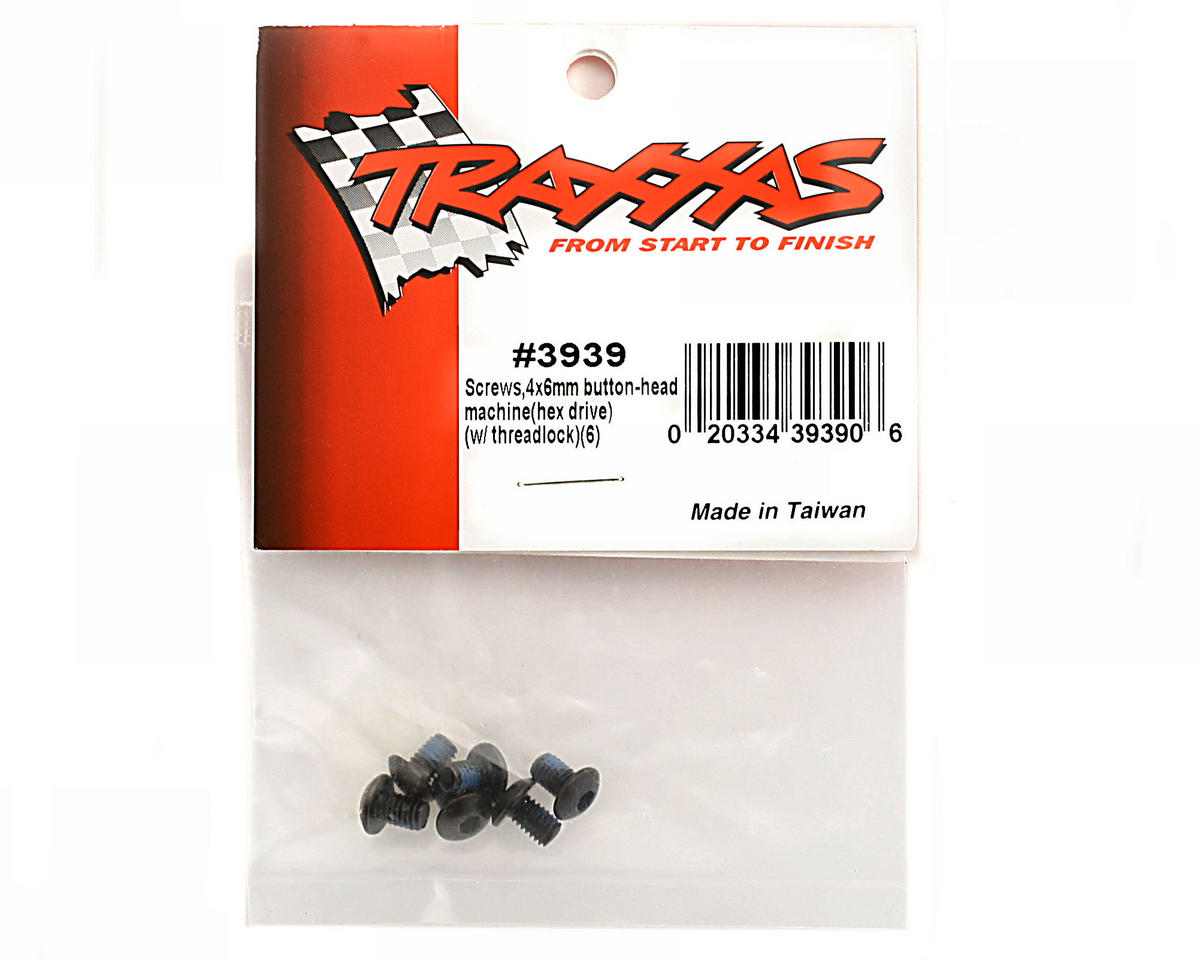 4x6mm Button Head Machine Screws (6)