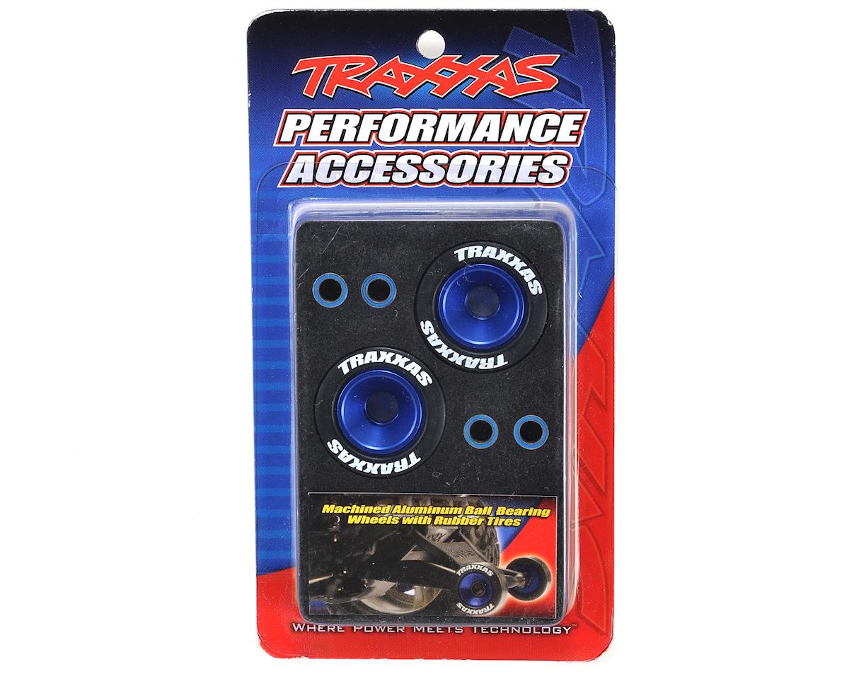 Aluminum Wheelie Bar Wheel Set w/Rubber Tires (2)