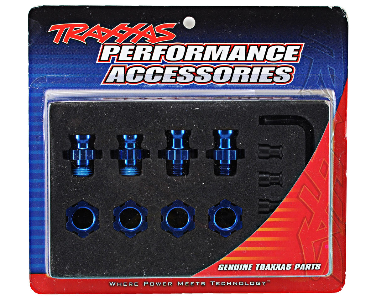 Aluminum 17mm Wheel Adapter Set (Blue) (4)