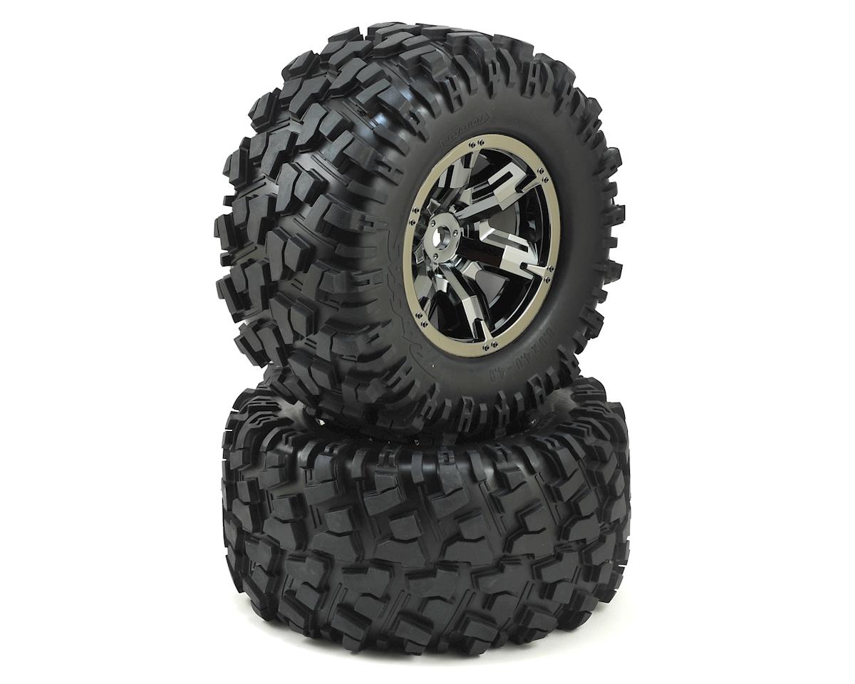 X-Maxx Pre-Mounted Tires & Wheels (Black Chrome) (2)