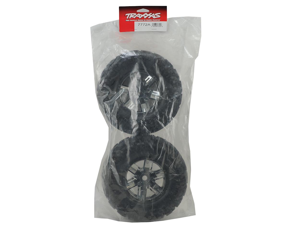 X-Maxx Pre-Mounted Tires & Wheels (Black Chrome) (2)