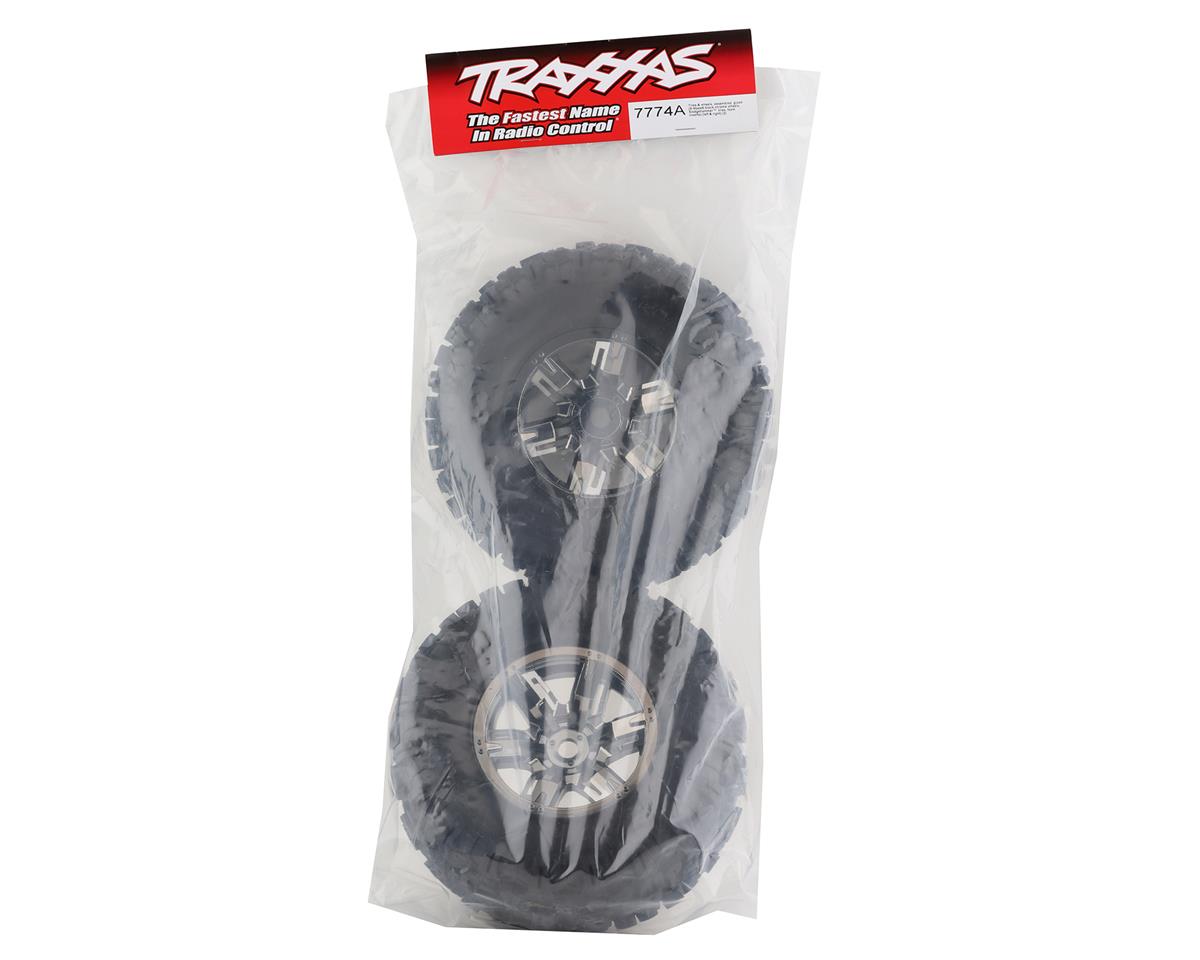 X-Maxx Sledgehammer Pre-Mounted Tires w/17mm Hex (Black Chrome) (2)