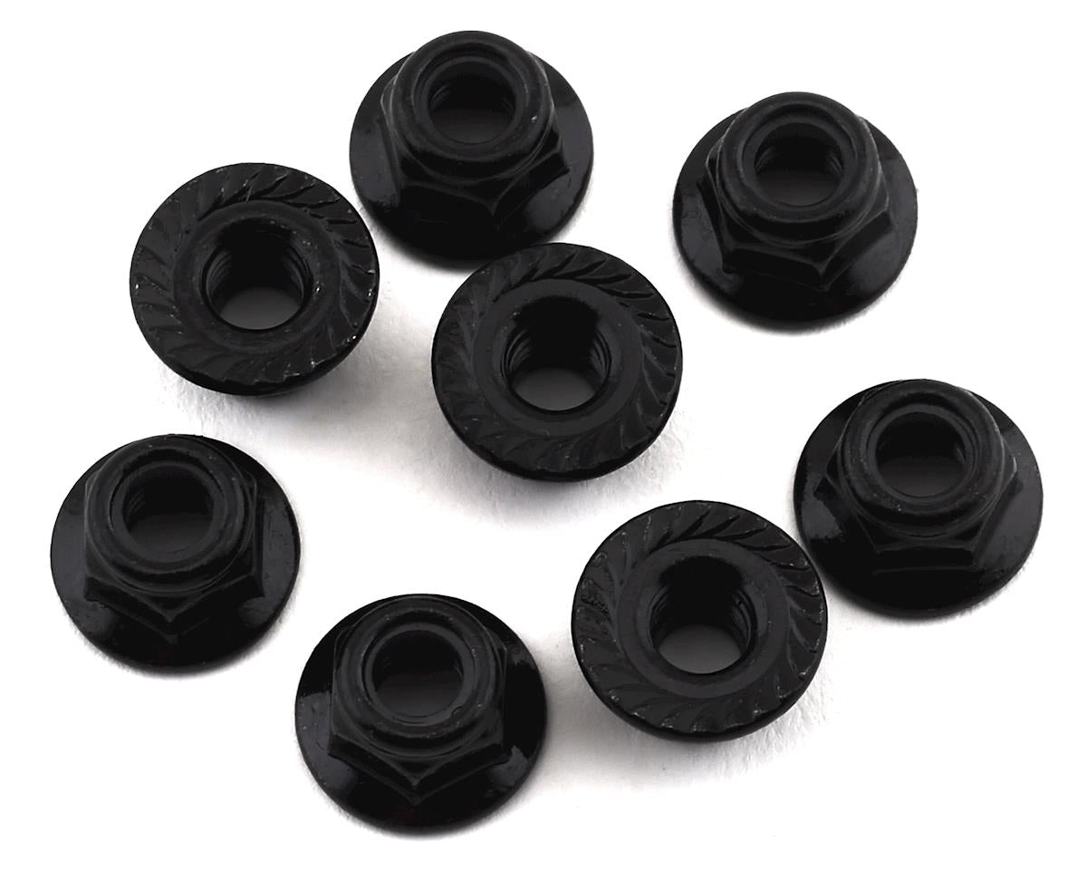 5mm Flanged Nylon Locking Nuts (8)