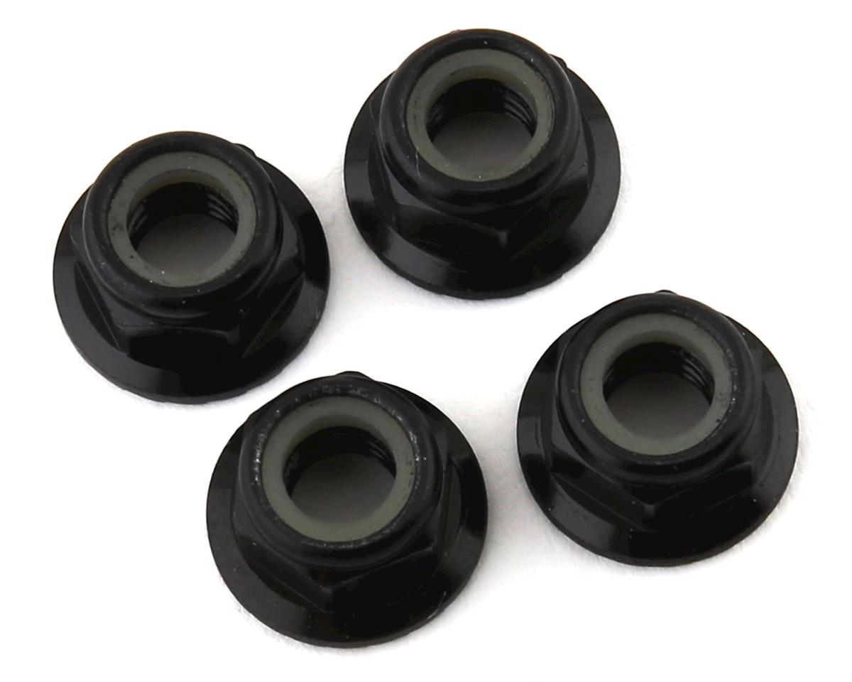 5mm Aluminum Flanged Nylon Locking Nuts (4)