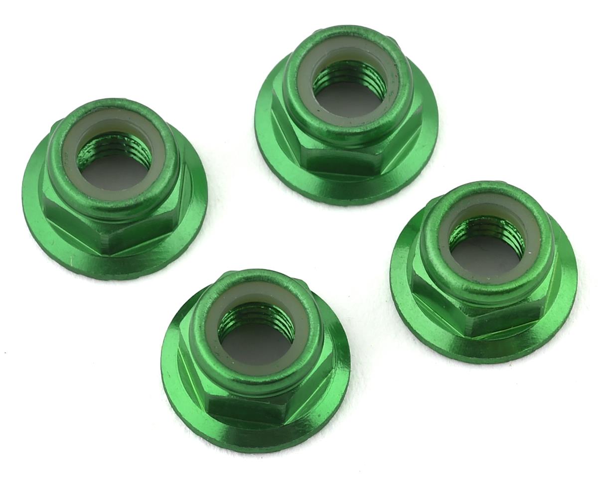 5mm Aluminum Flanged Nylon Locking Nuts (4)