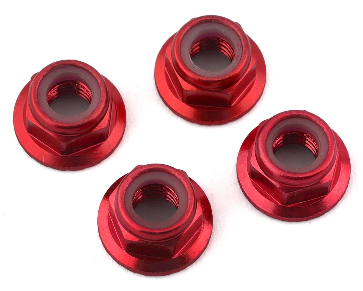 5mm Aluminum Flanged Nylon Locking Nuts (4)