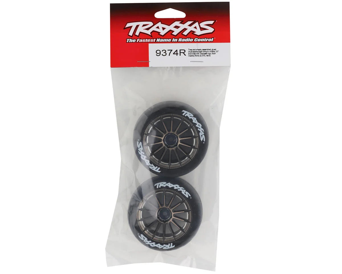 Sticky 2.0" Response Pre-Mounted Tires w/Multi-Spoke Wheels (Satin Chrome) (2) (Front) (VXL)