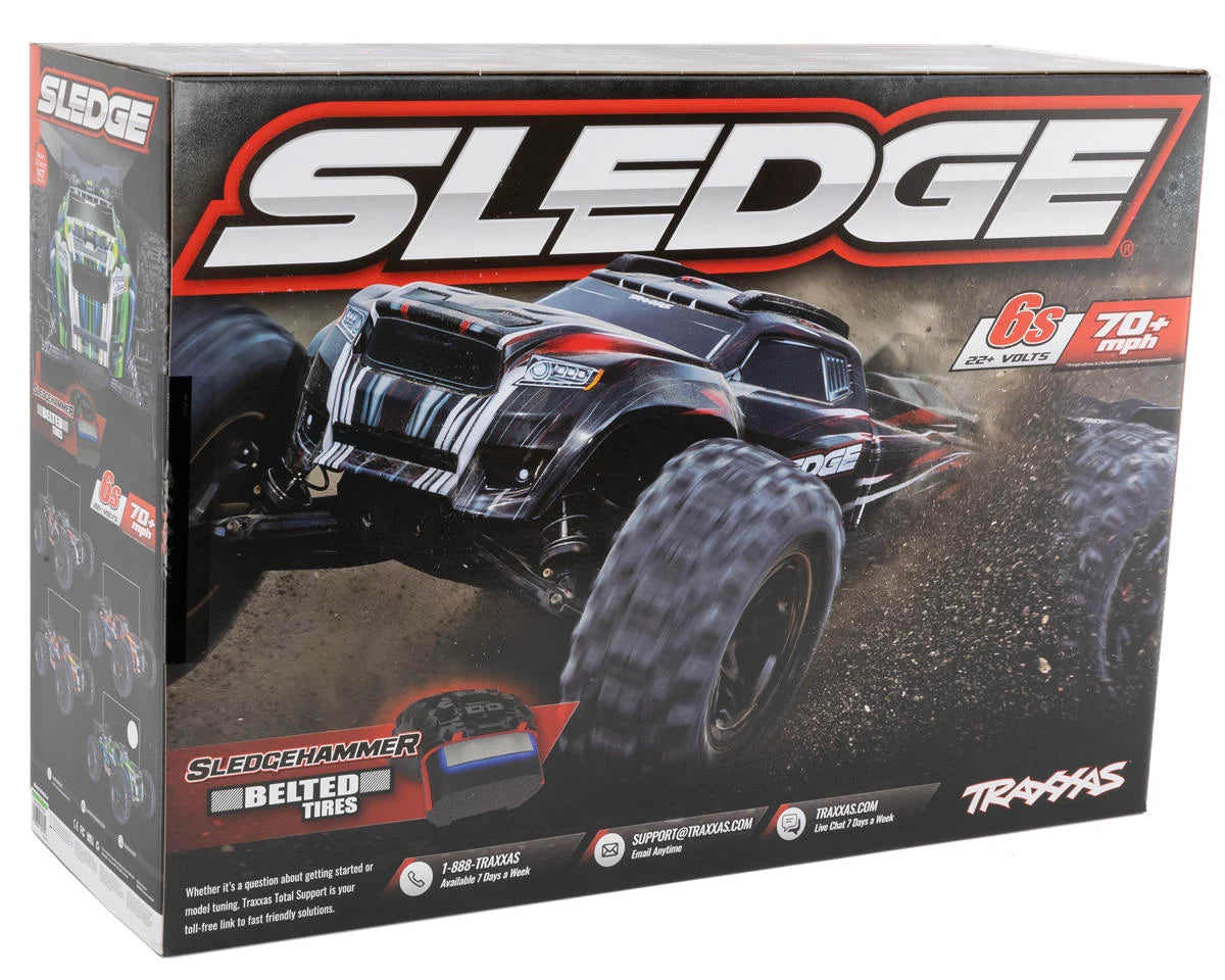 Sledge RTR 6S 4WD Electric Brushless 1/8 Monster Truck w/Belted Sledgehammer Tires & TQi 2.4GHz TSM Radio