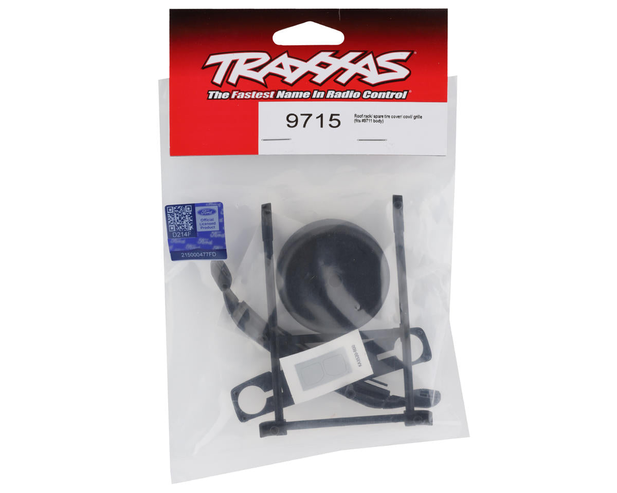 Traxxas TRX-4M Roof Rack, Spare Tire Cover, Cowl & Grille