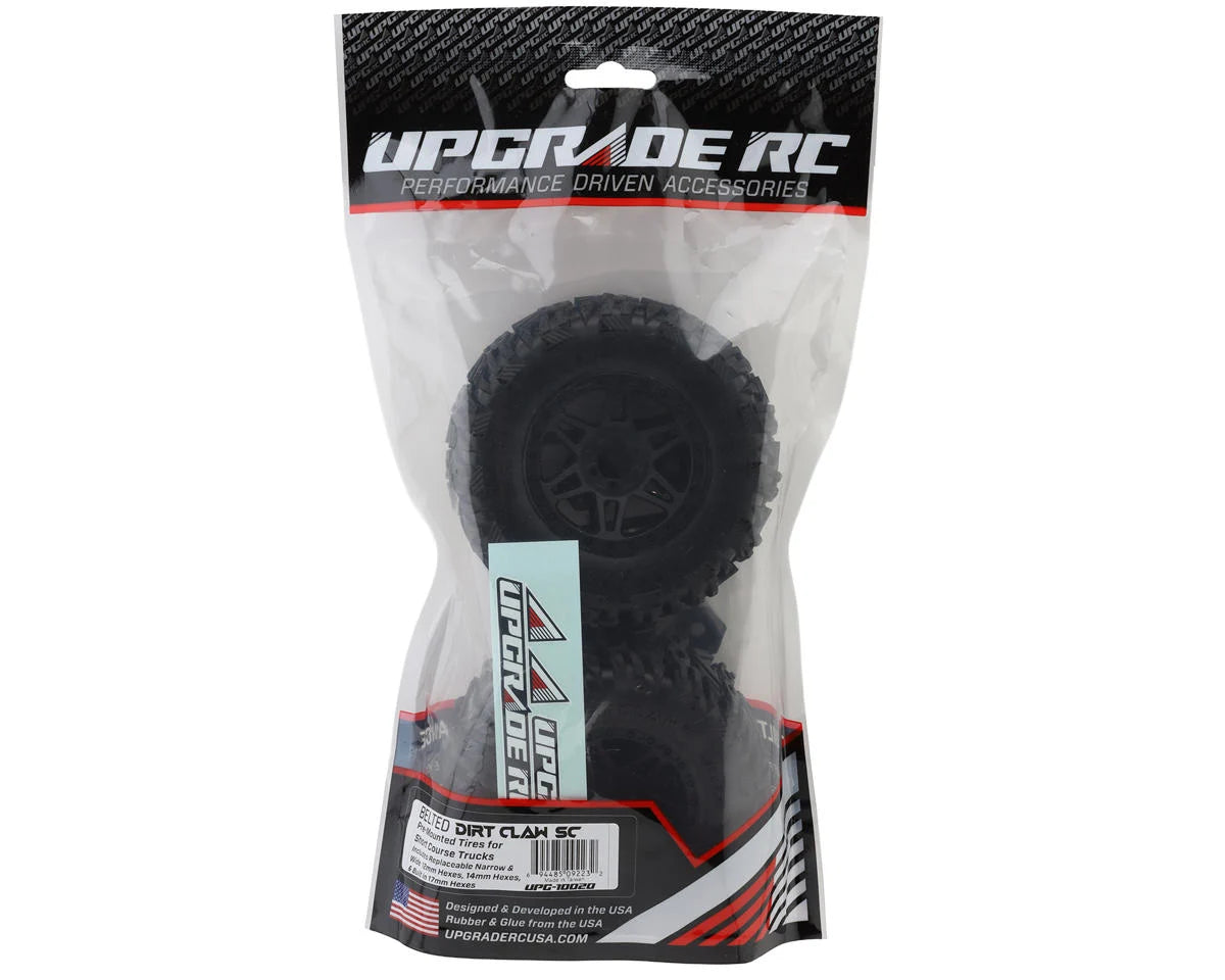 Dirt Claw SC 2.2/3.0" Pre-Mounted BELTED Short Course Truck Tires (2) (17mm/14mm/12mm Hex)