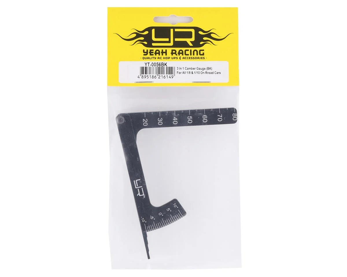 Aluminum 3-in-1 Camber Gauge (Black)