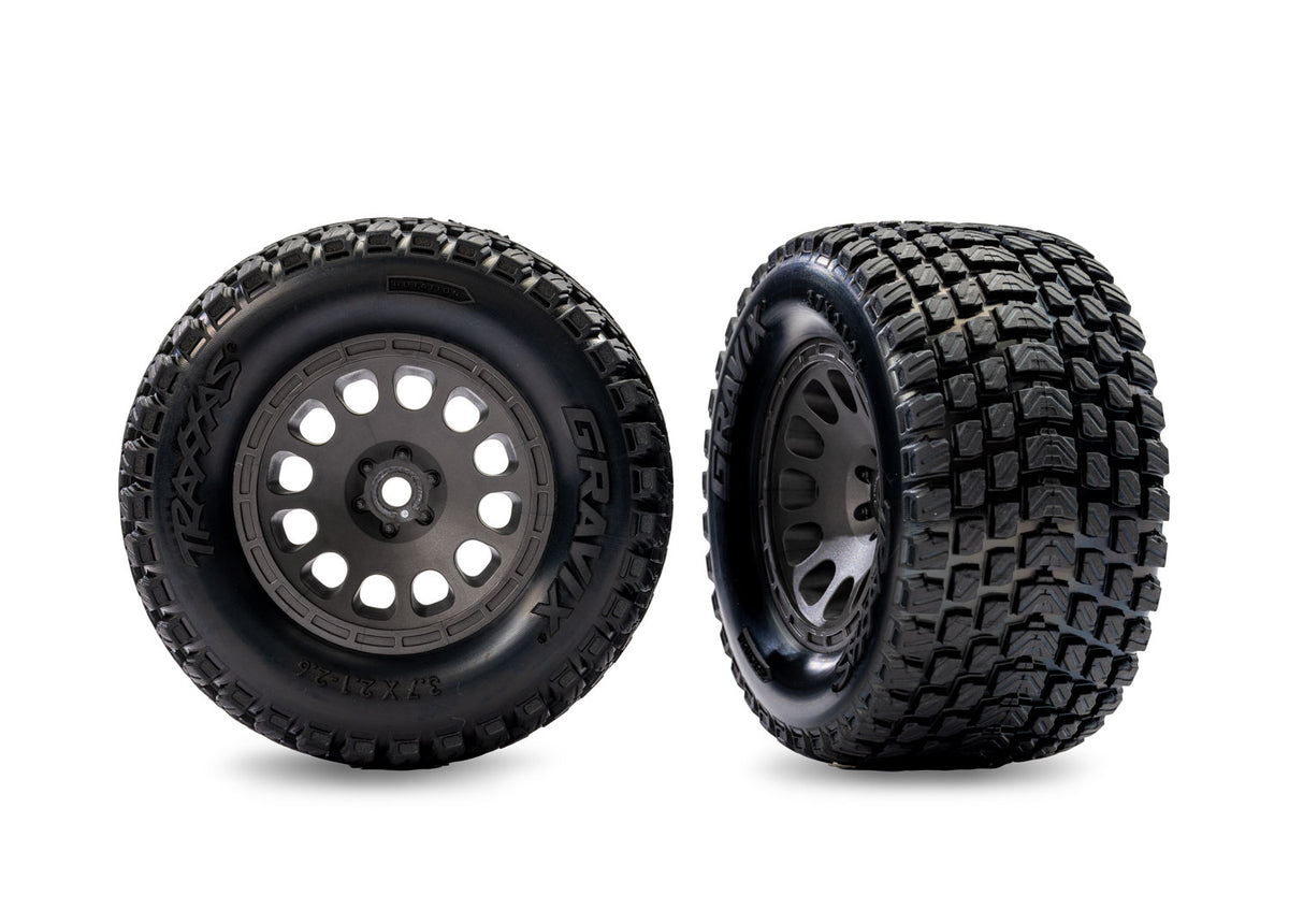 Mini XRT Gray Fr  Wheels w/ Gravix Tires (2)
