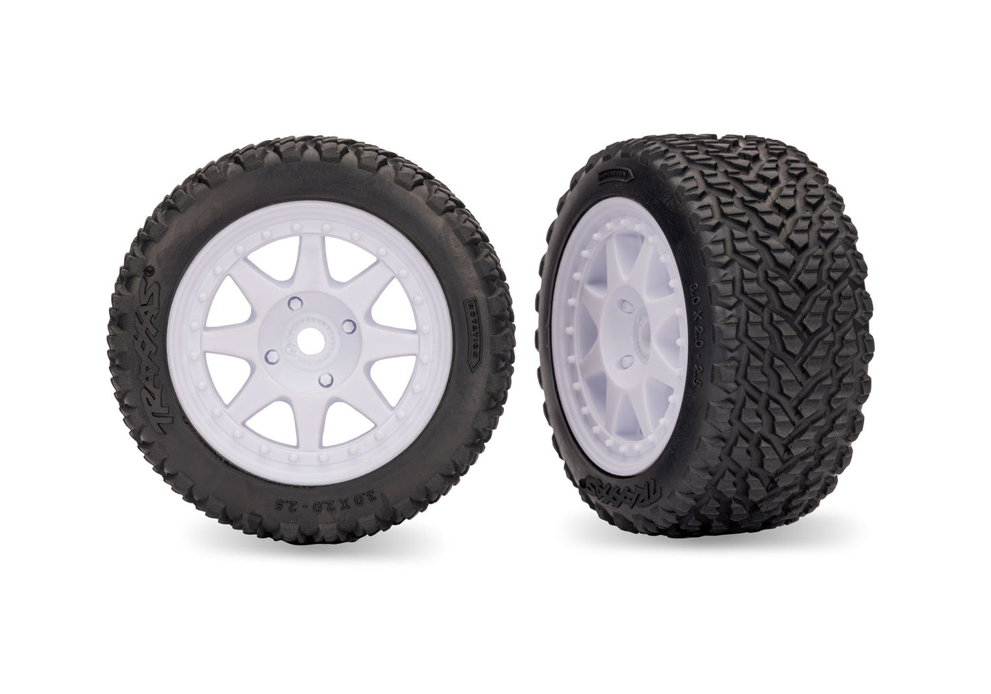 White Front Mini Rally Wheels with Tires (Hard) (2)
