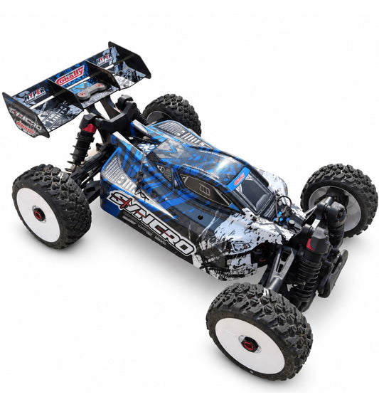 Used Team Corally Syncro 2WD 1/8 Brushless RC Buggy – Blue – CT2S Radio. Used only a few times.