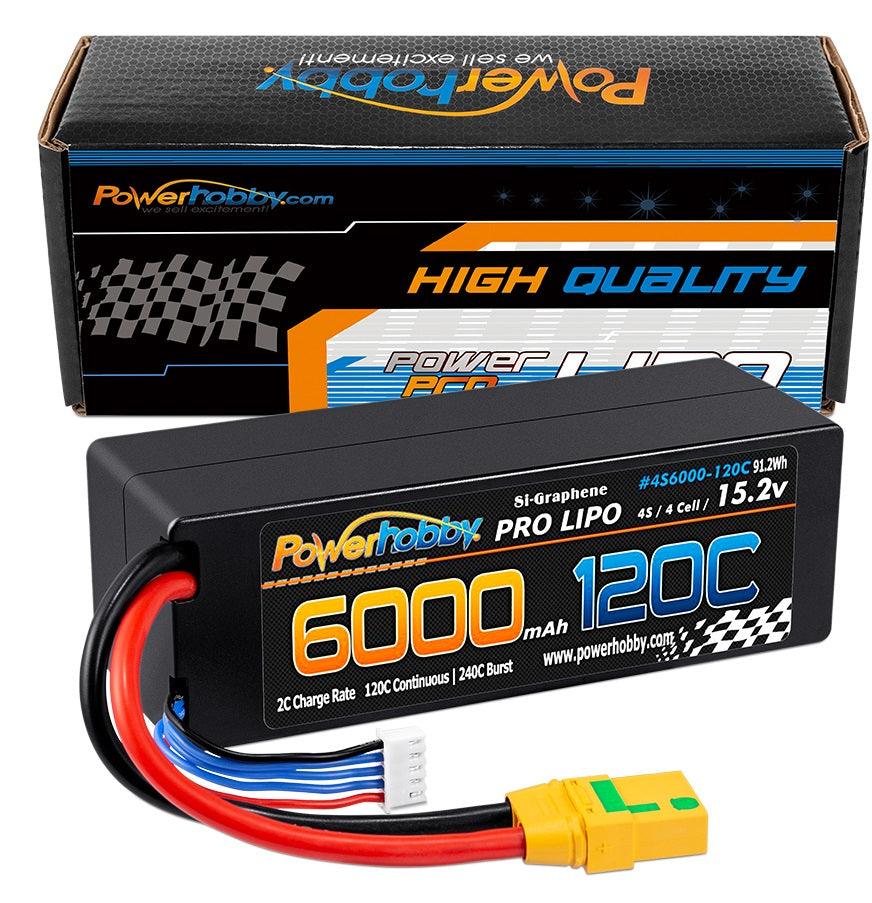 4s 15.2v 6000MAH 120C Graphene + HV Lipo Battery XT90 Plug Hard Case