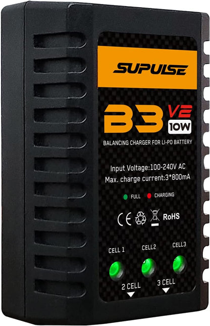 LiPo Battery Charger 2S-3S RC Balance Charger AC 7.4-11.1V