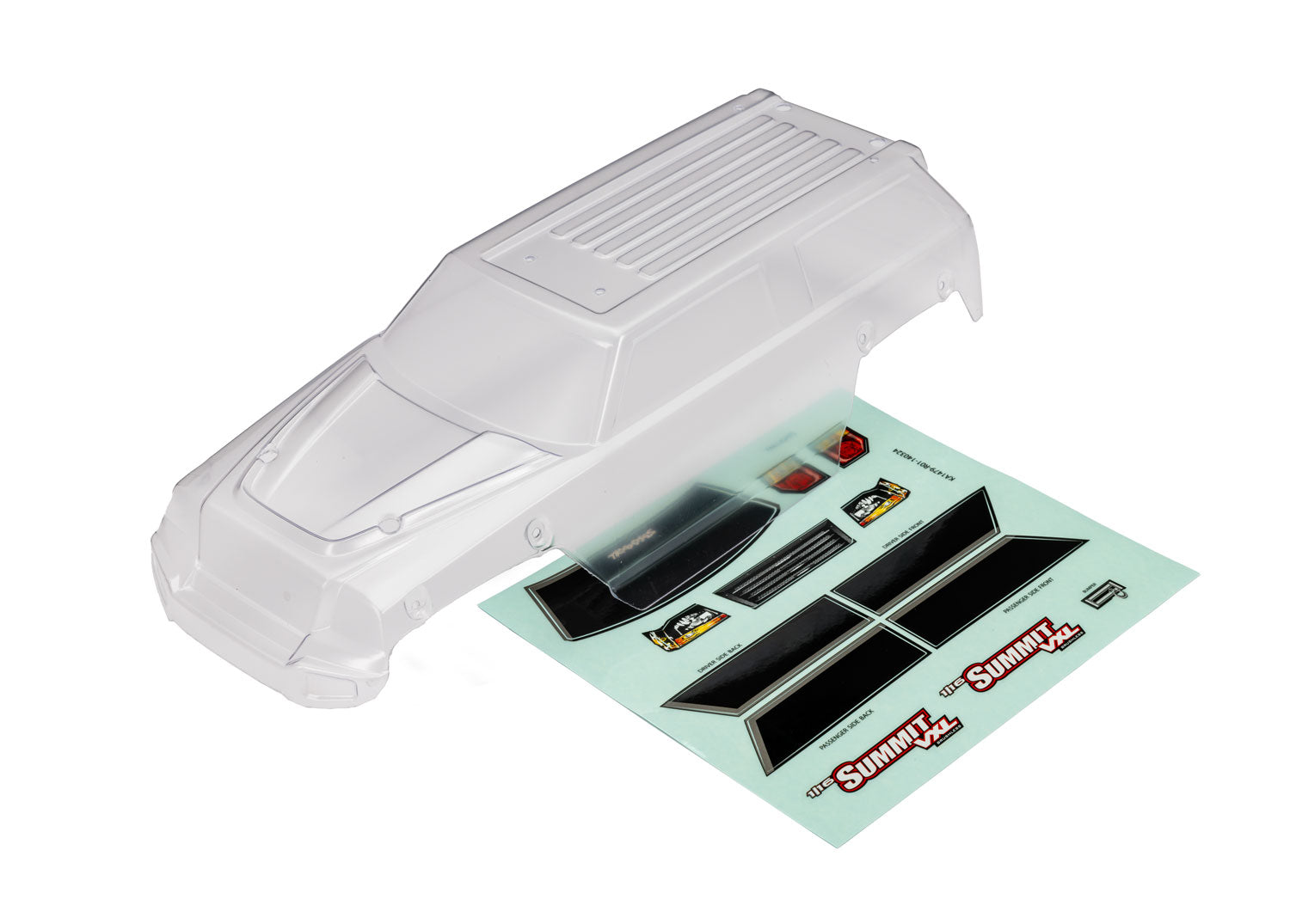 Traxxas 1/16 Summit Replacement Parts - Clear Body, Grill & Light Decals (Part #7211) - View #4