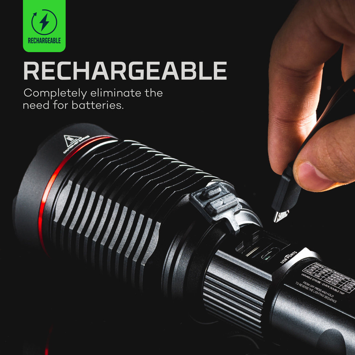 6,000 Lumen LED Flashlight and Power