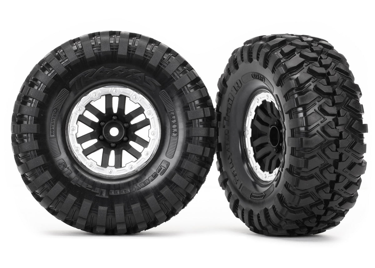1.9" Black & Satin TRX Wheels w/ Canyon Trail Tires (2)
